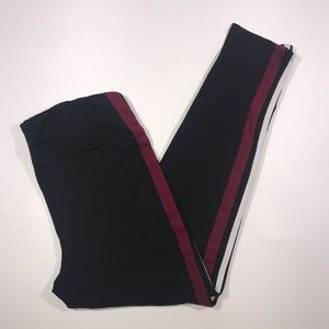 Forever 21 Side red&white striped skinny pants